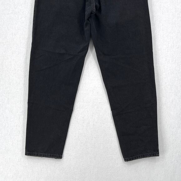 LEVIS Sliced High Waisted Mom Jean Womens 29 X 27 Black Tapered Rigid Denim NEW - Picture 8 of 16